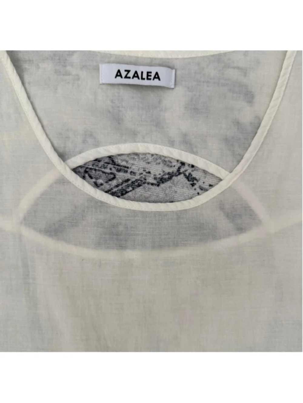 Azalea White Tank Top with Embroidery - Size M